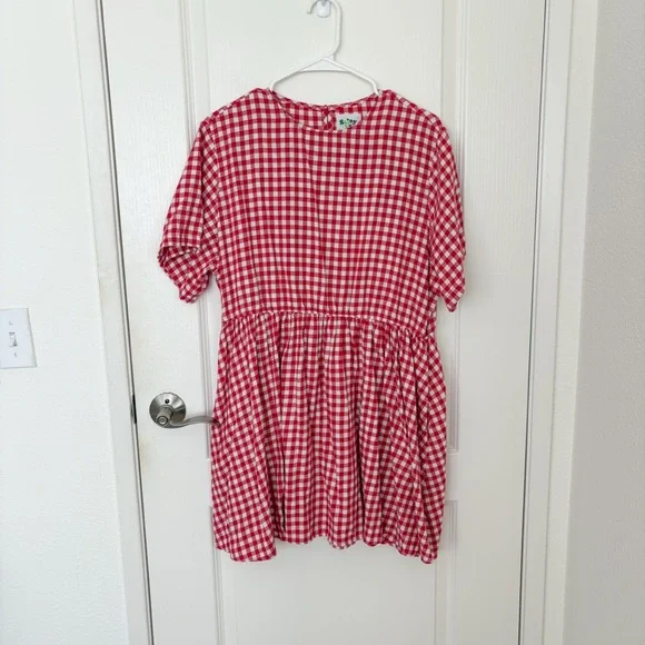Shiny by Nature Gingham Red Dress - Picture 3 of 5